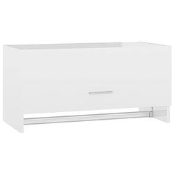 Foto van The living store garderobekast - compact - hoogglans wit - 70 x 32.5 x 35 cm