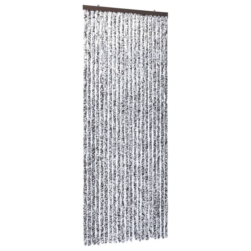 Foto van The living store vliegengordijn - flexibele chenille strengen - 90 x 220 cm - bruin/beige - waterbestendig