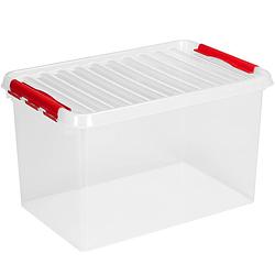 Foto van Q-line opbergbox - 62l - transp/rood