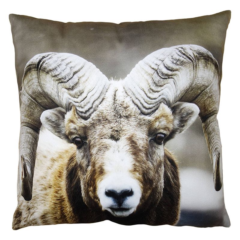 Foto van Clayre & eef kussenhoes 45x45 cm bruin polyester sierkussenhoes bruin sierkussenhoes