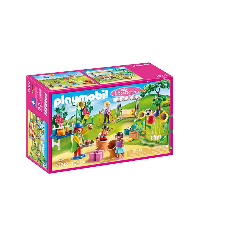 Foto van Playmobil dollhouse kinderfeestje met clown 70212