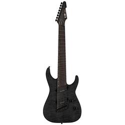 Foto van Esp ltd deluxe m-1008 multi-scale see thru black satin 8-snarige elektrische gitaar