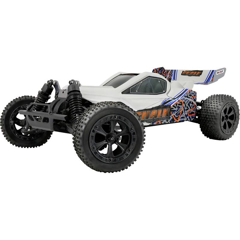 Foto van Reely chalk 4wd krijtgrijs brushless 1:10 rc auto elektro buggy 4wd 100% rtr 2,4 ghz incl. accu, oplader en batterijen voor de zender