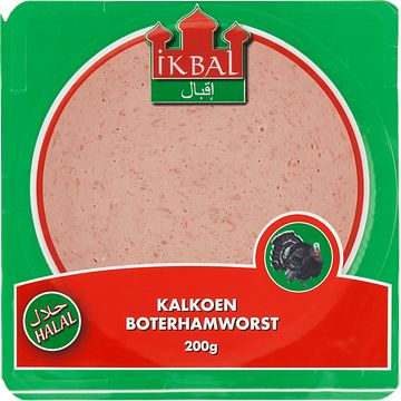 Foto van Ikbal kalkoenboterhamworst 200g bij jumbo