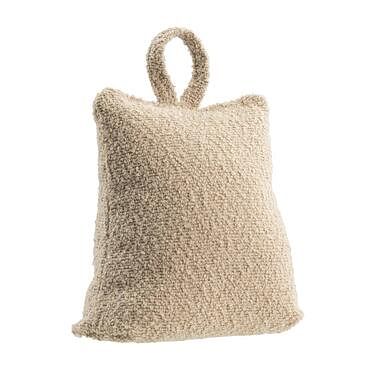 Foto van Deurstopper bouclé - taupe polyester - 21x17 cm - leen bakker