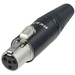 Foto van Rean av rt4fc-b miniatuur-xlr-connector bus, recht aantal polen: 4 zwart 1 stuk(s)