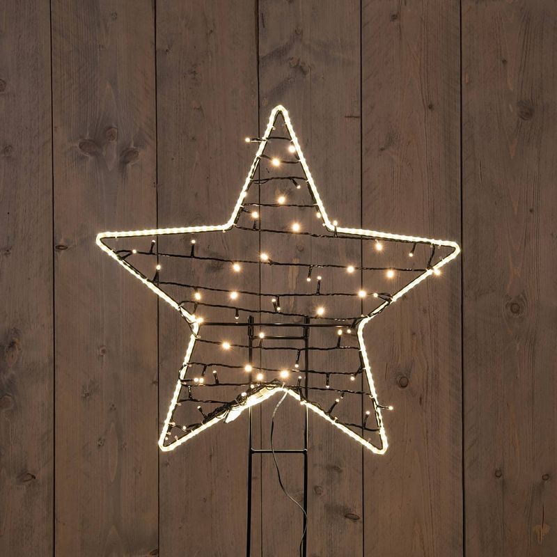 Foto van Anna'ss collection - smd star with led inside 55 cm 30 cm stick240 led warm white