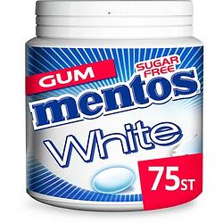 Foto van Mentos white cool mint kauwgom mint suikervrij pot 75 stuks bij jumbo