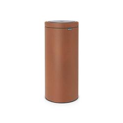 Foto van Brabantia touch bin flat top afvalemmer 30 liter met kunststof binnenemmer - cinnamon