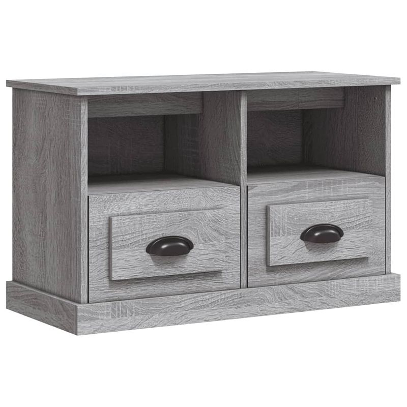 Foto van The living store tv-meubel - trendy - 80 x 35 x 50 cm - grijs sonoma eiken