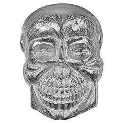 Foto van Womo-design deco schedel wandsculptuur zilver, 42x30 cm, met nikkel afwerking, gemaakt van aluminium
