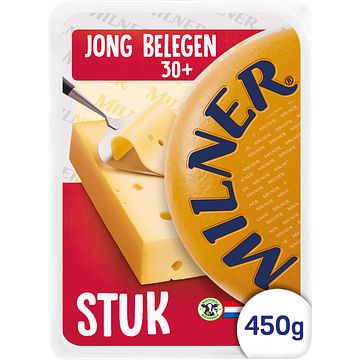 Foto van Milner 30+ jong belegen kaas stuk 450g bij jumbo