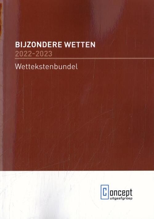 Foto van Bijzondere wetten 2022-2023 - freek groenendijk - paperback (9789055169030)