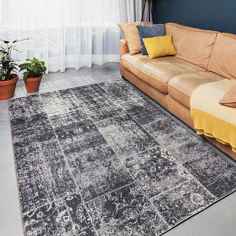 Foto van Lifa living vloerkleed - patchwork - grijs 80 x 150 cm