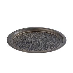 Foto van Ptmd janelle brass iron hammered round bowl l