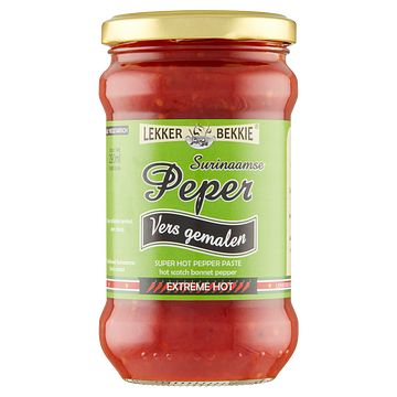 Foto van Lekker bekkie surinaamse peper super hot pepper paste 290ml bij jumbo