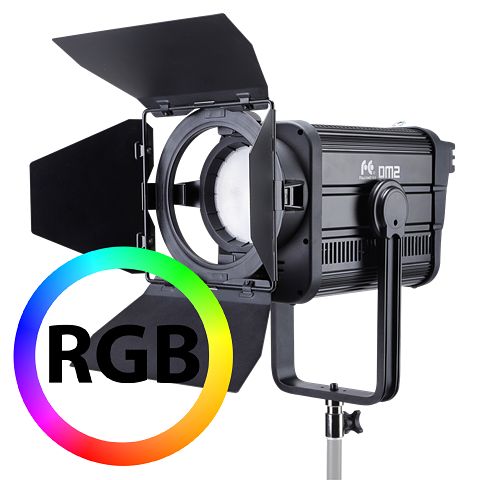 Foto van Falcon eyes rgb led fresnel spot dimbaar dm2 200w