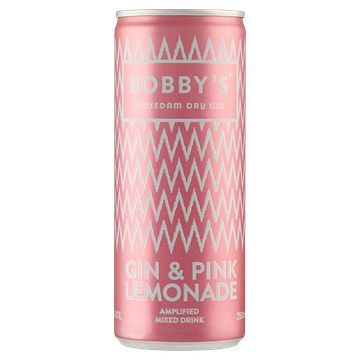 Foto van Bobby'ss gin & pink lemonade 250ml bij jumbo