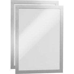 Foto van Durable 487223 duraframe a4 - 4872 infoframe, zelfklevend din a4 zilver (b x h) 236 mm x 322 mm 2 stuk(s)