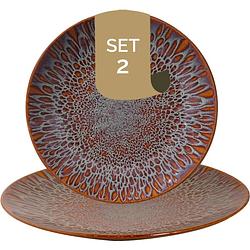 Foto van Palmer bord coupe magmatic 27 cm bruin stoneware 2 stuk(s)