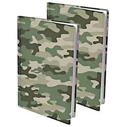 Foto van Verhaak rekbare boekenkaft a4 textiel camouflage 2 stuks