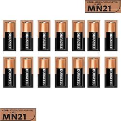 Foto van Duracell 14 stuks batterij mn21/a23 - 12 v long lasting - langdurig 14 stuks