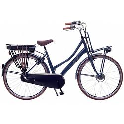 Foto van Amigo elektrische transportfiets e-pulse 28 inch 50 cm dames 3v terugtraprem blauwgrijs mat