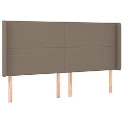 Foto van The living store hoofdeind bed - taupe - 163 x 16 x 118/128 cm - duurzaam - verstelbaar