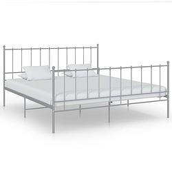 Foto van Vidaxl bedframe metaal grijs 140x200 cm