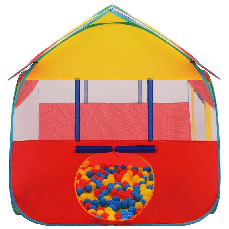 Foto van The living store speeltent ballen - meerkleurig - 123x120x126 cm - polyester en staal