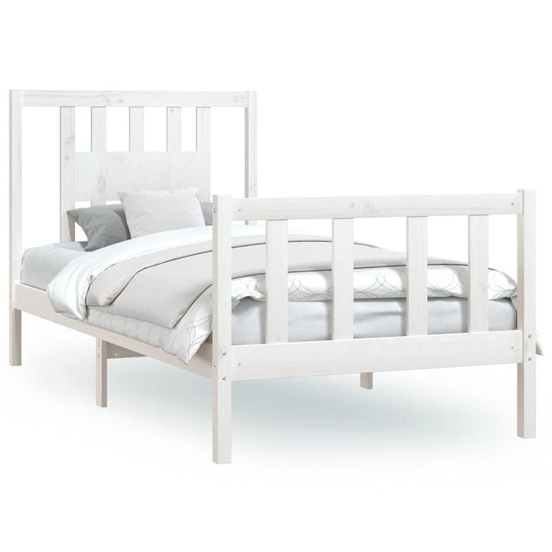 Foto van The living store houten bedframe - bedframes - 205.5 x 95.5 x 69.5 cm - massief grenenhout