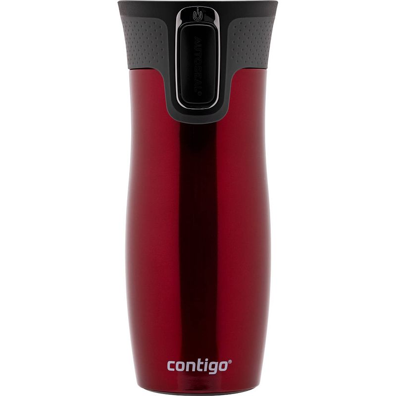 Foto van Contigo drinkfles west loop 470 ml rvs bordeaux/zwart