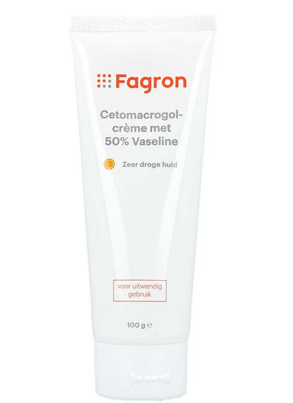 Foto van Fagron cetomacrogolcrème met 50% vaseline
