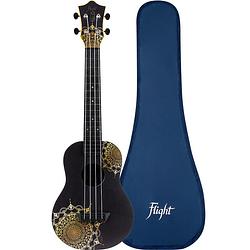 Foto van Flight travel series tuc gold mandala concert ukelele met gigbag