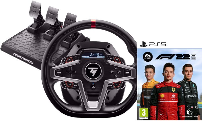 Foto van Thrustmaster t248 racestuur (ps4/ps5) + f1 22 ps5