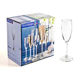 Foto van Champagneglas luminarc signature transparant glas 6 stuks (17 cl)