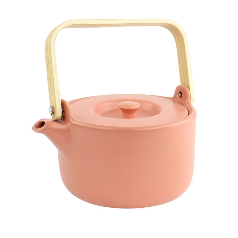 Foto van Orange85 theepot - terracotta - oranje- bruin - 80cl - aardewerk