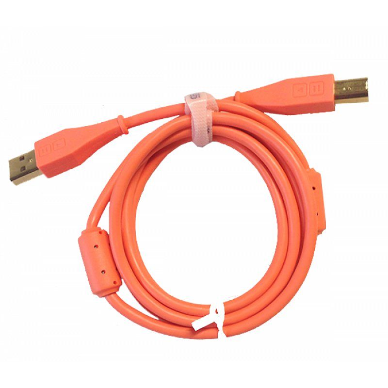 Foto van Dj techtools chroma cable straight usb 1.5 m neon orange