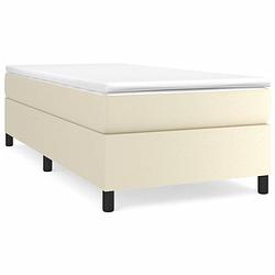 Foto van The living store - boxspringbed - crème - 203x100x35 cm - pocketvering matras