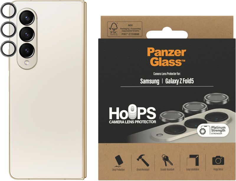 Foto van Panzerglass hoops samsung galaxy z fold 5 camera lens protector glas