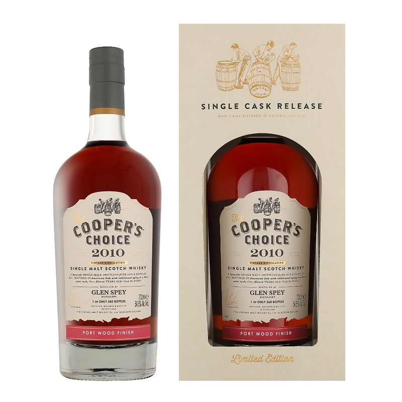 Foto van Coopers choice vintage 2010 glen spey 70cl whisky + giftbox