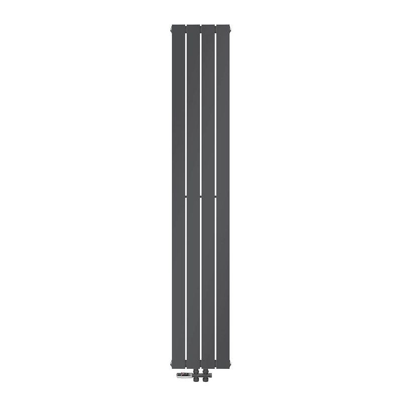 Foto van Paneelradiator enkellaags 1800x300 mm antraciet met voet aansluitset ml-design