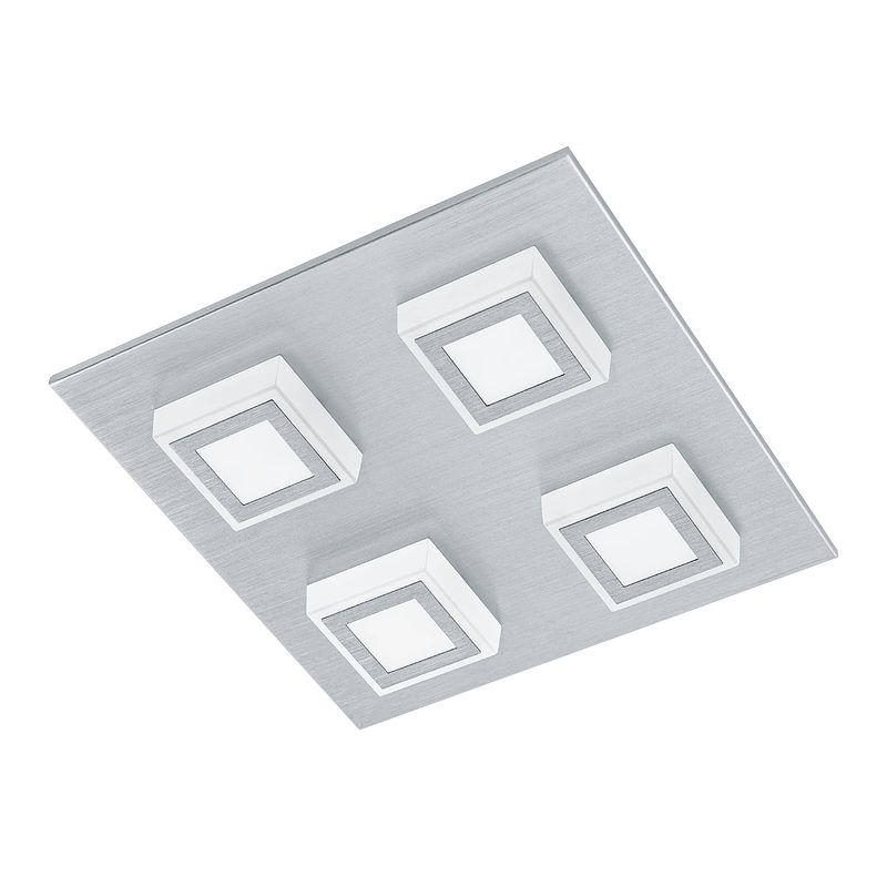 Foto van Eglo masiano - plafondlamp - 4 lichts - led - aluminium-geborsteld