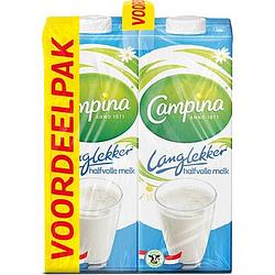 Foto van Campina langlekker halfvolle melk voordeel 4 x 1l bij jumbo