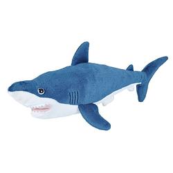 Foto van Wild republic knuffel haai junior 38 cm pluche blauw/wit
