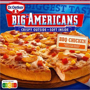 Foto van Dr. oetker big americans pizza bbq chicken 460g bij jumbo