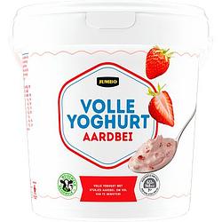 Foto van Jumbo volle yoghurt aardbei 1kg