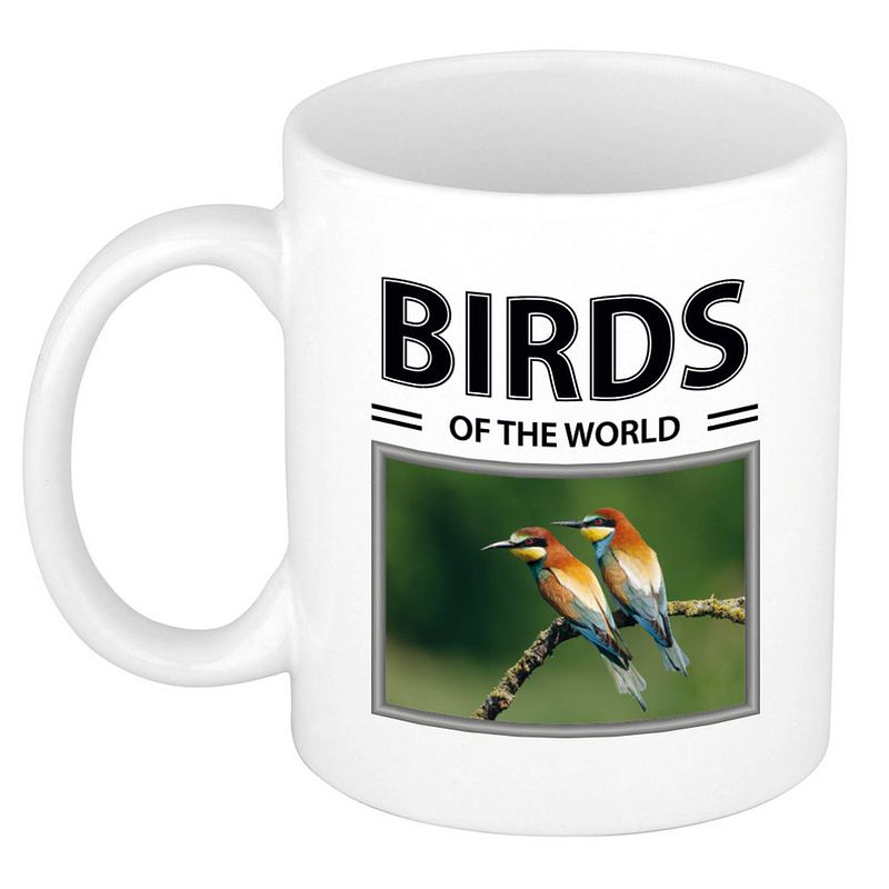 Foto van Bijeneter vogels mok met dieren foto birds of the world - feest mokken