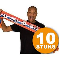 Foto van Oranje feestkleding 10 stuks oranje sjaal nederlands elftal ek/wk voetbal