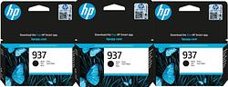 Foto van Hp 937 cartridge zwart triple pack